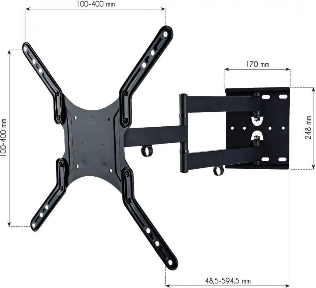 Techly ICA-PLB 136M TV-bevestiging 55 inch - Zwart - afbeelding 6 van 6