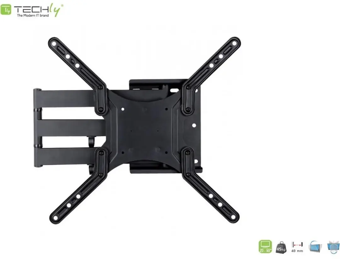 Techly ICA-PLB 136M TV-bevestiging 55 inch - Zwart - afbeelding 2 van 6