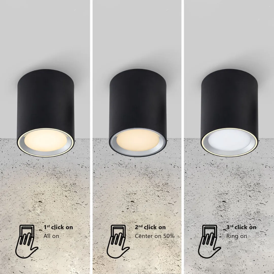 Nordlux Fallon Long Inbouwlamp 6W - Zwart/Staal