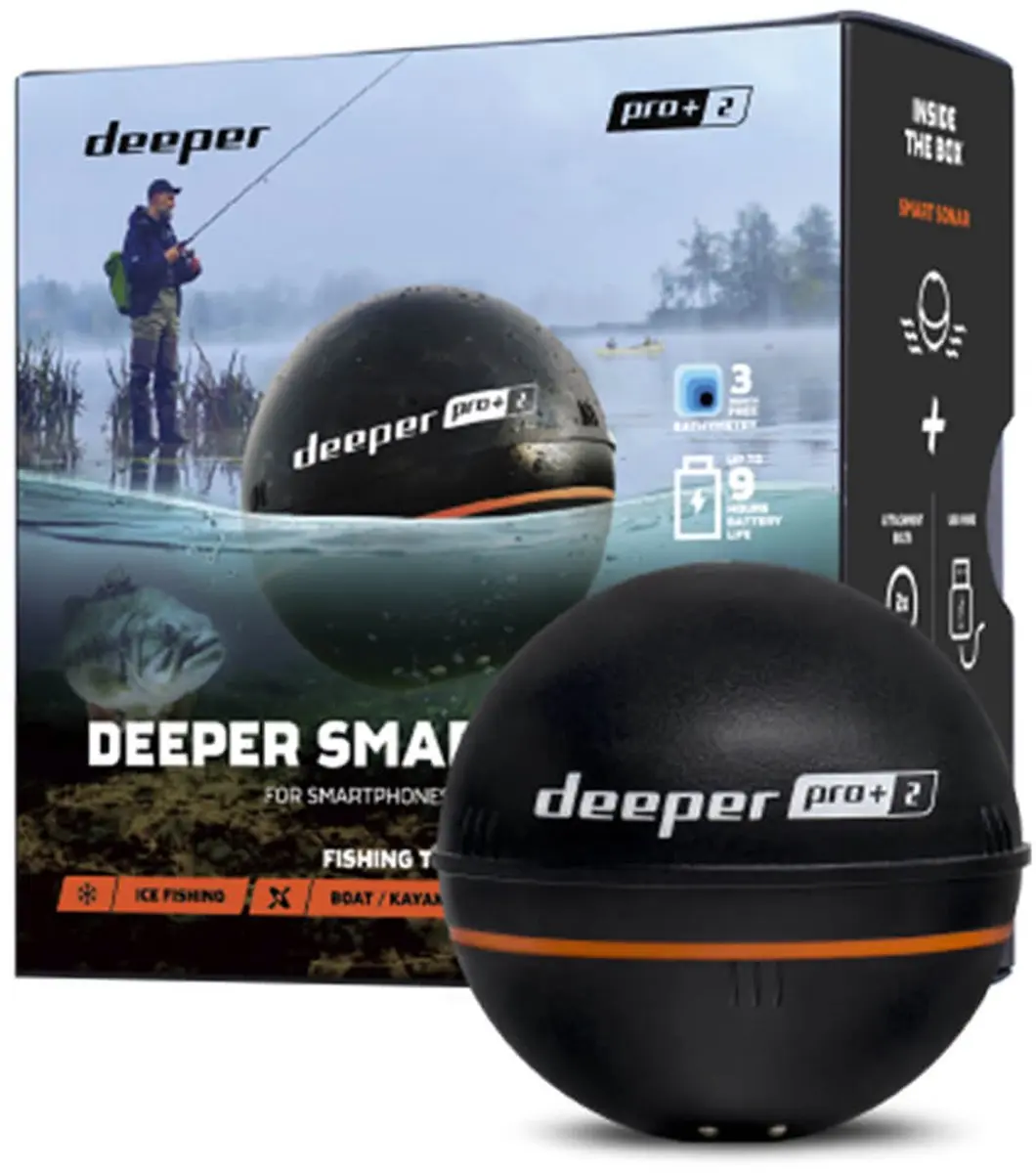 Deeper CHIRP+ 3 Visvinder - Zwart - afbeelding 6 van 6