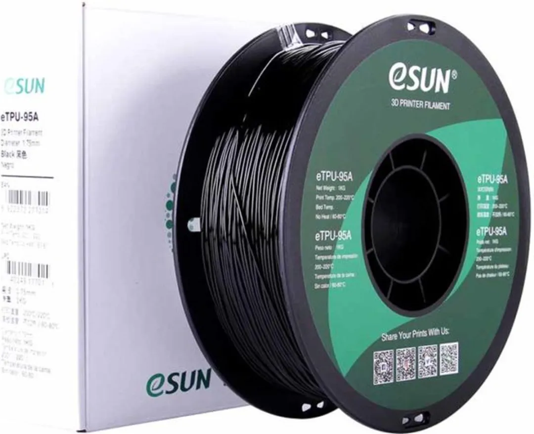ESUN eTPU-95A Filament 1,75mm - 1kg - Zwart