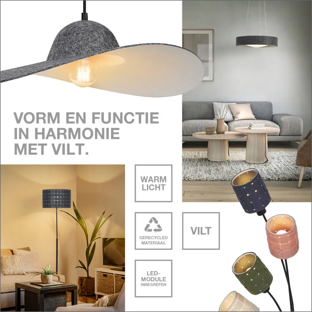 Osram Decor Felt Weaving Hanglamp 280mm - Donkergrijs