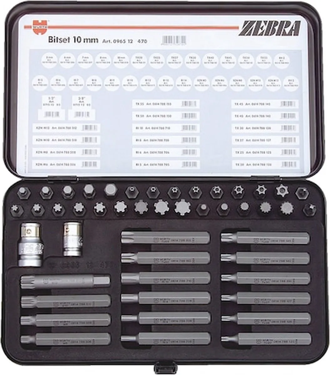 Würth Bitassortiment BITBOX-MIX-10MM-47DLGZEBRA