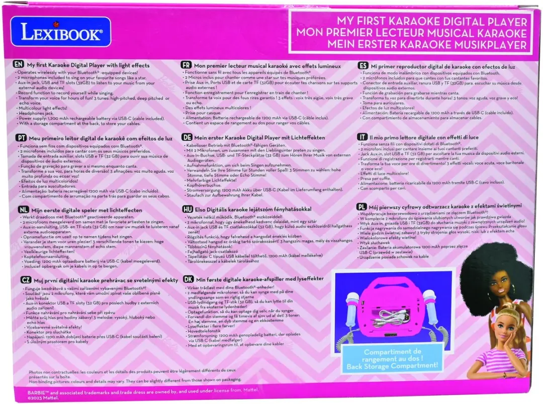 Lexibook Barbie Bluetooth Luidspreker MP320BBZ - Roze - afbeelding 4 van 6