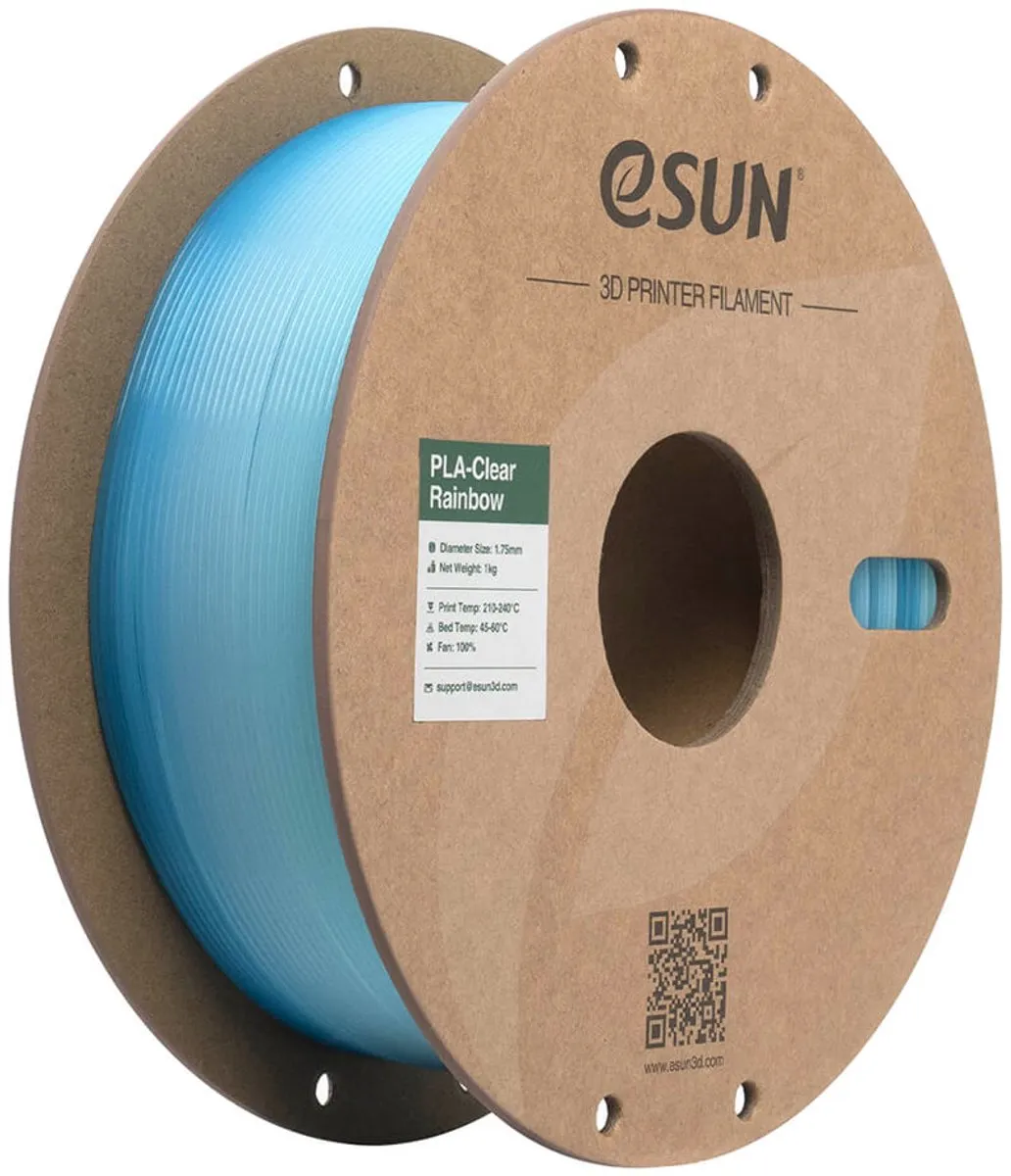 ESUN PLA-Clear Rainbow 1kg Filament 1.75mm