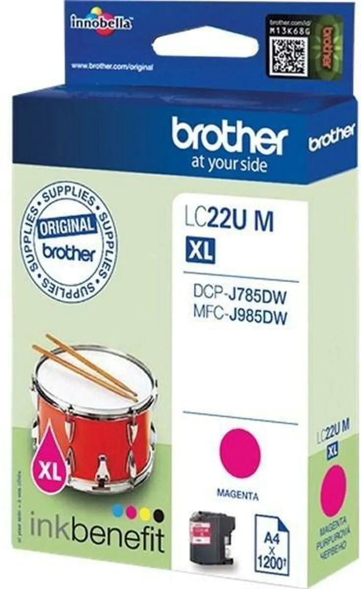 Brother LC-22UY Magenta Inktcartridge - 1200 pagina's - afbeelding 6 van 6