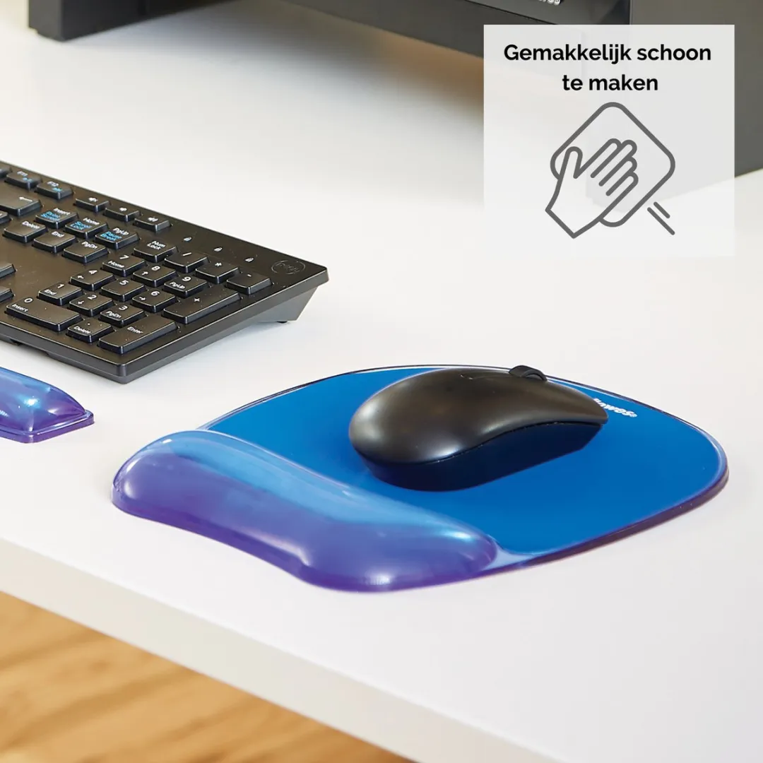 Fellowes Crystal Gel Muismat Blauw - met gel