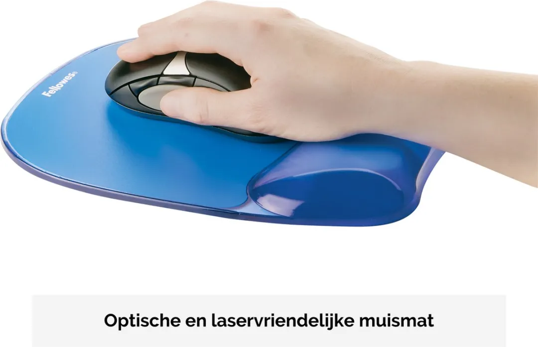 Fellowes Crystal Gel Muismat Blauw - met gel