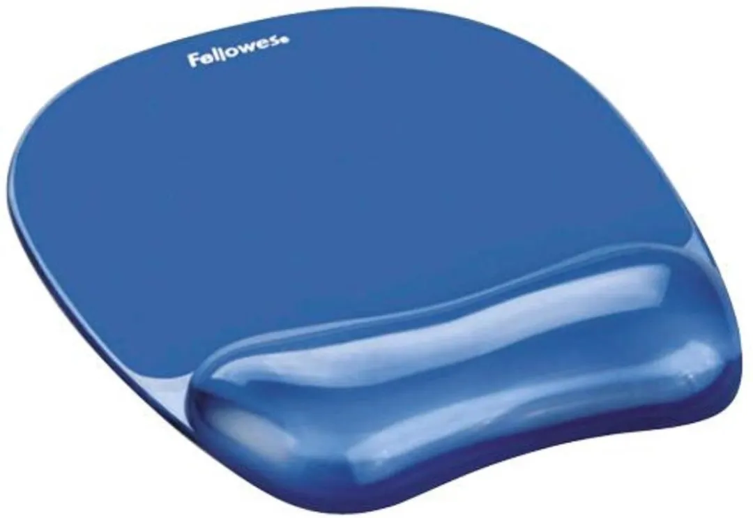 Fellowes Crystal Gel Muismat Blauw