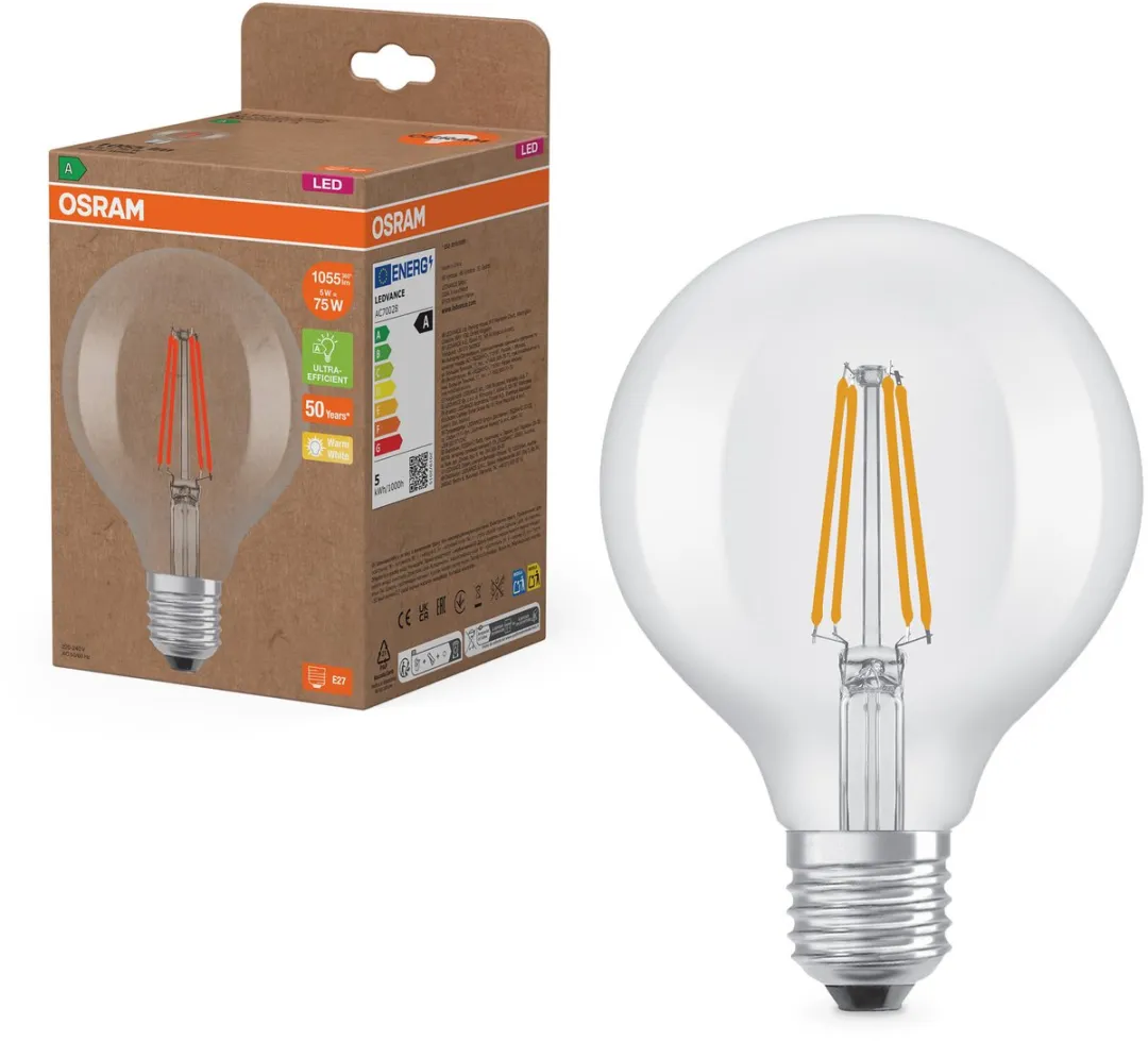 Osram LED Edisonlamp E27 5W 1055lm Warm Wit