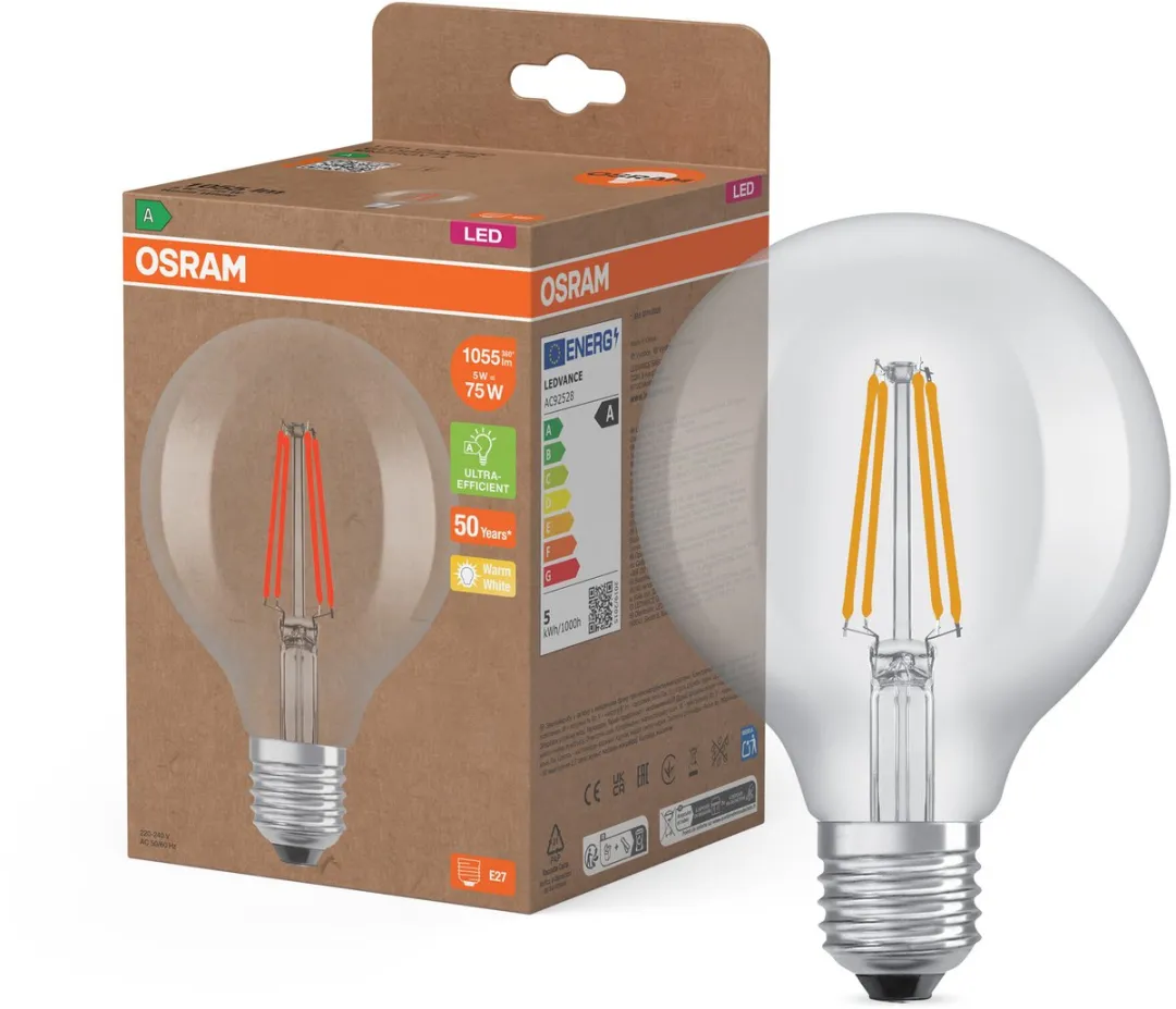Osram LED Edisonlamp E27 5W 1055lm Warm Wit