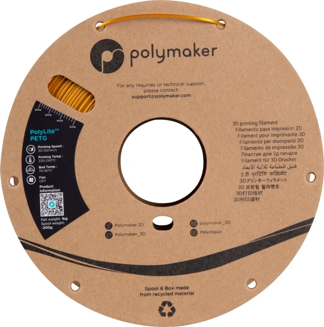 Polymaker PolyLite PETG Goud 1.75mm - 1000g