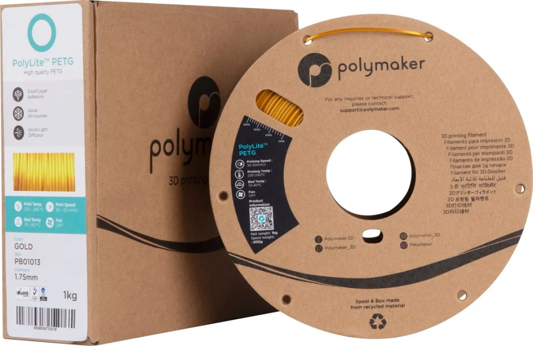Polymaker PolyLite PETG Goud 1.75mm