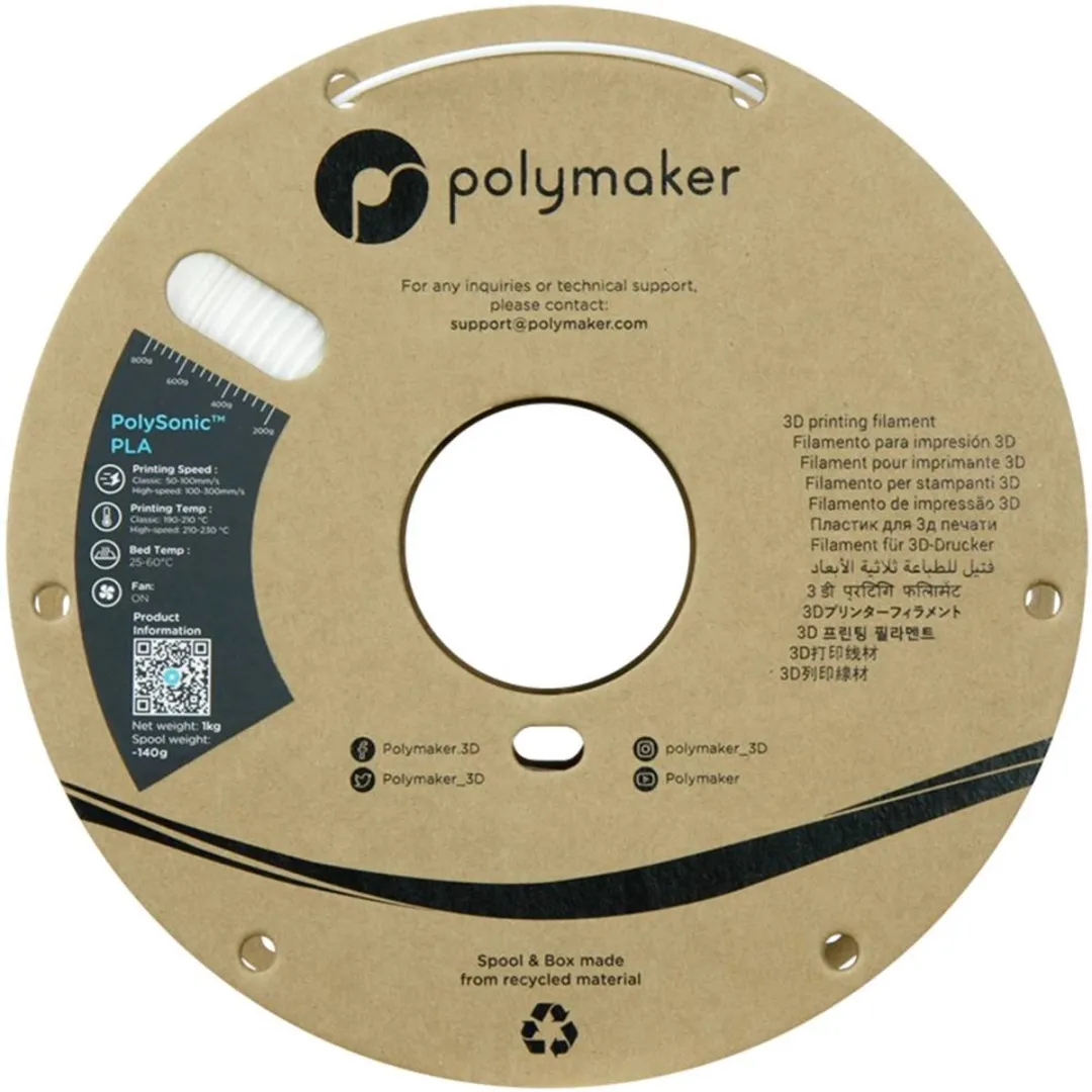 Polymaker PA12001 Filament PLA 1.75mm - 1000g - Wit