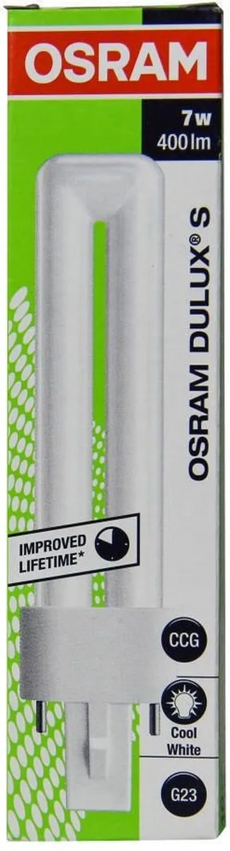 Osram Dulux Spaarlamp G23 7W Koel Wit - Mat