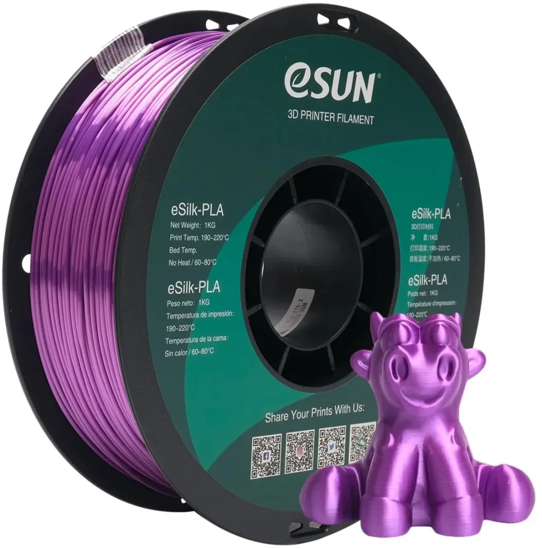 ESUN PLA-Silk Paars 1.75mm 3D Printerfilament 1kg