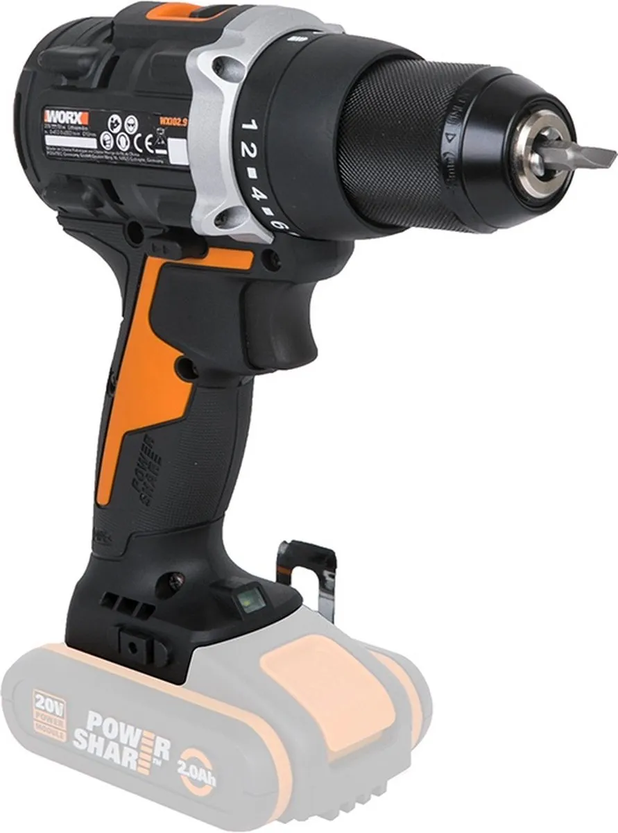 Worx WX102.9 Schroefboormachine 20V - 2 Snelheden