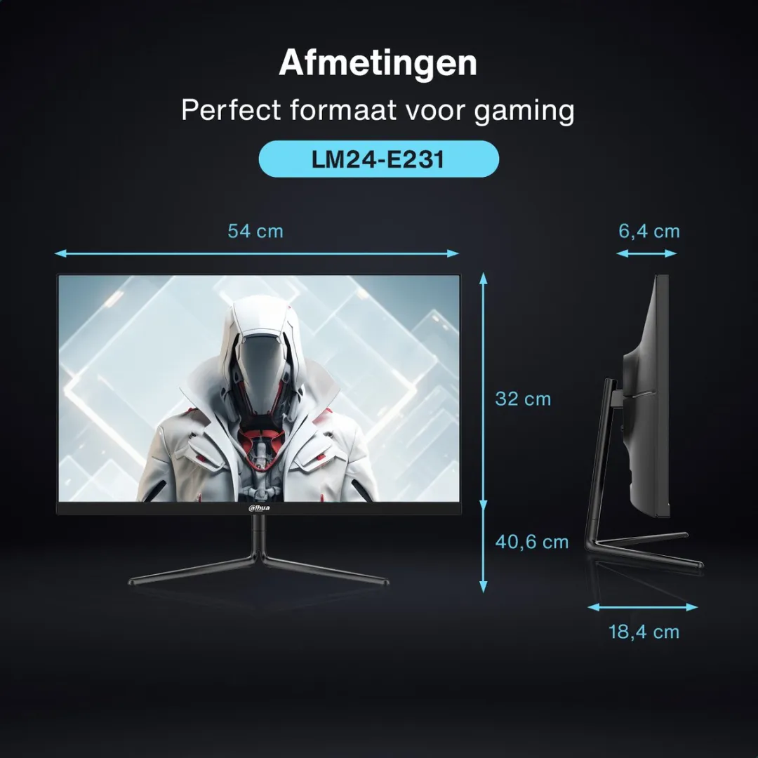 Dahua LM24-E231 - Full HD IPS Gaming Monitor - 24 inch - 180hz - 1ms - Inclusief DisplayPort kabel