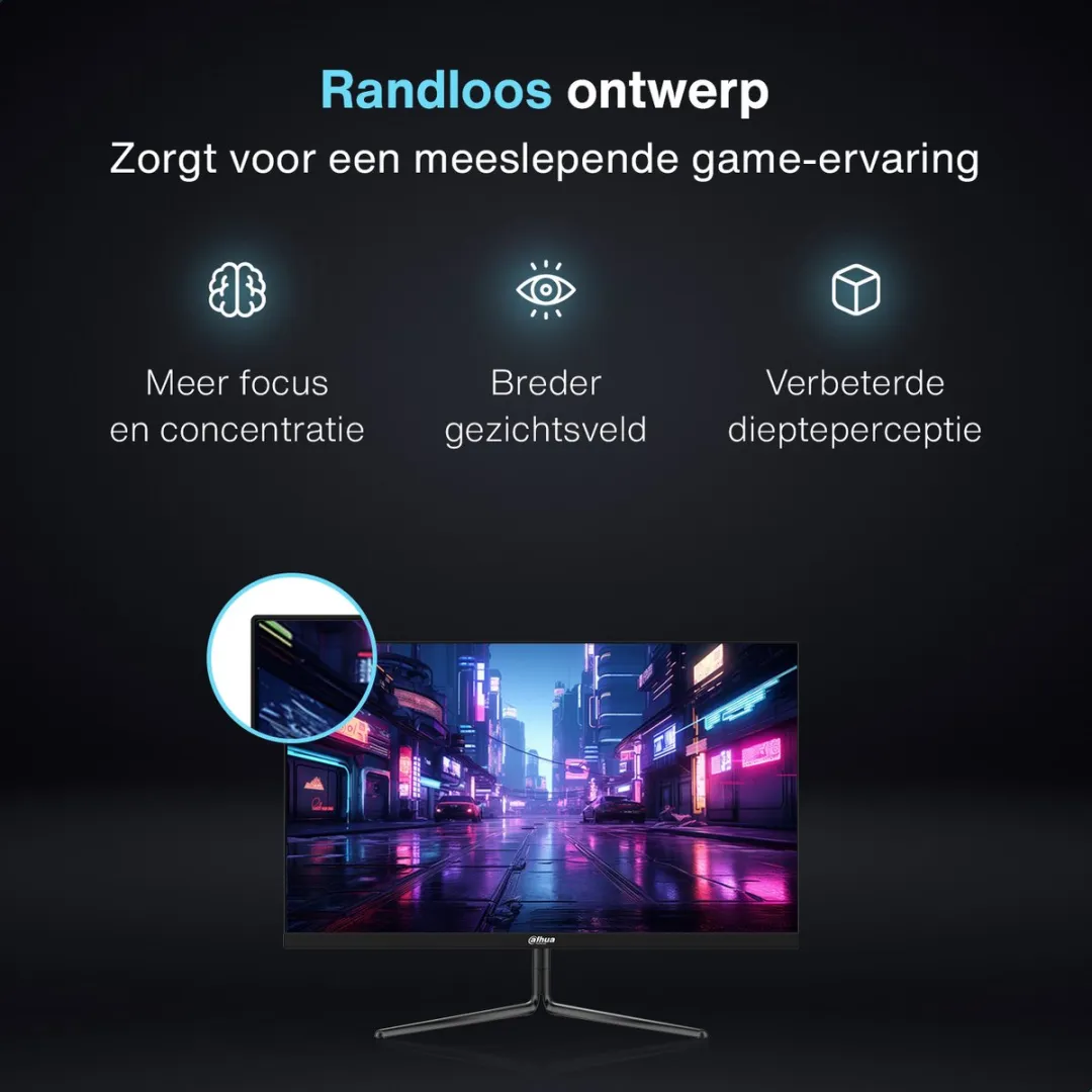 Dahua LM24-E231 - Full HD IPS Gaming Monitor - 24 inch - 180hz - 1ms - Inclusief DisplayPort kabel