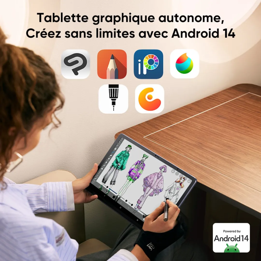 XPPen Magic Drawing Pad MDP1221-EU Tekentablet - 12,2" 2K - Android 14 - 8GB/256GB Zwart - afbeelding 6 van 6
