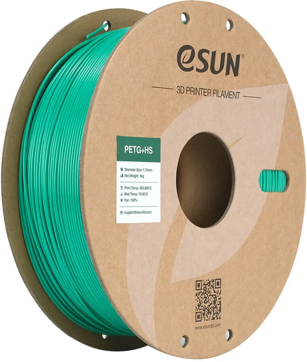 ESUN e-PETG+HS Solid Green 3D Printer Filament 1kg