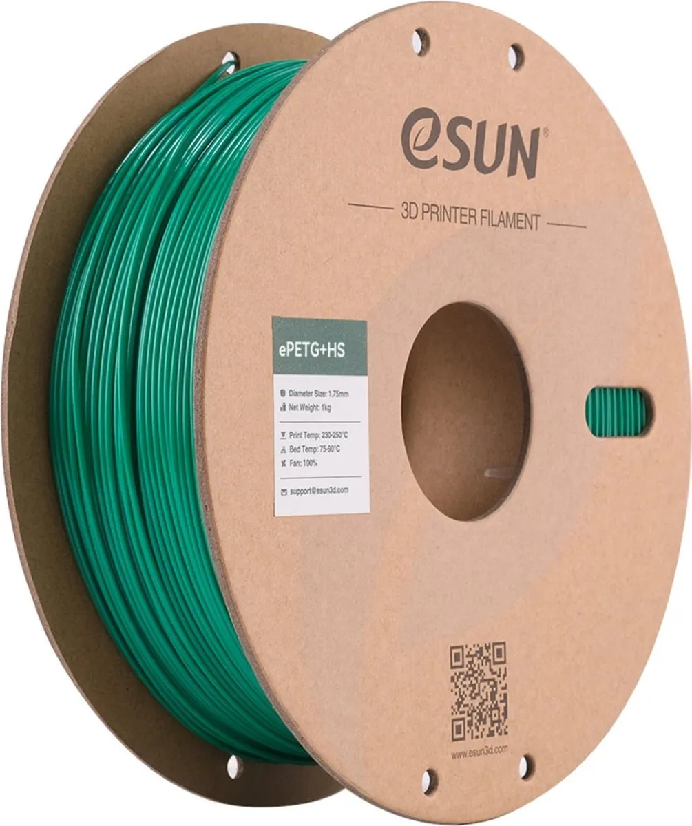 ESUN e-PETG+HS Solid Green 3D Printer Filament 1kg