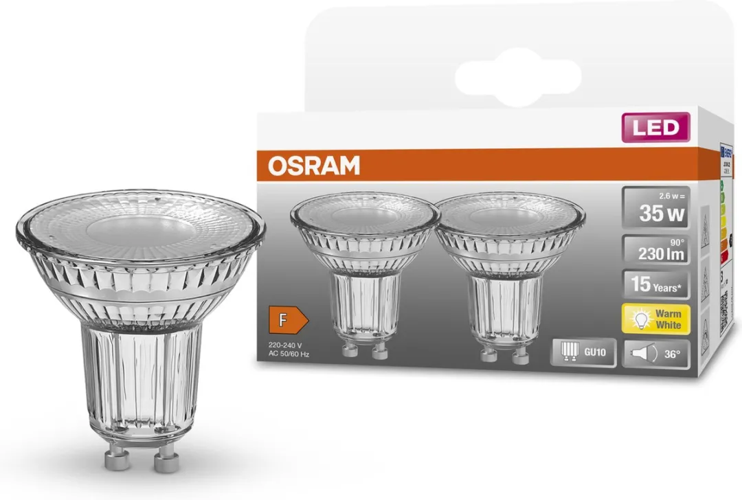Osram LED Spot GU10 2,6W 230lm Warm Wit