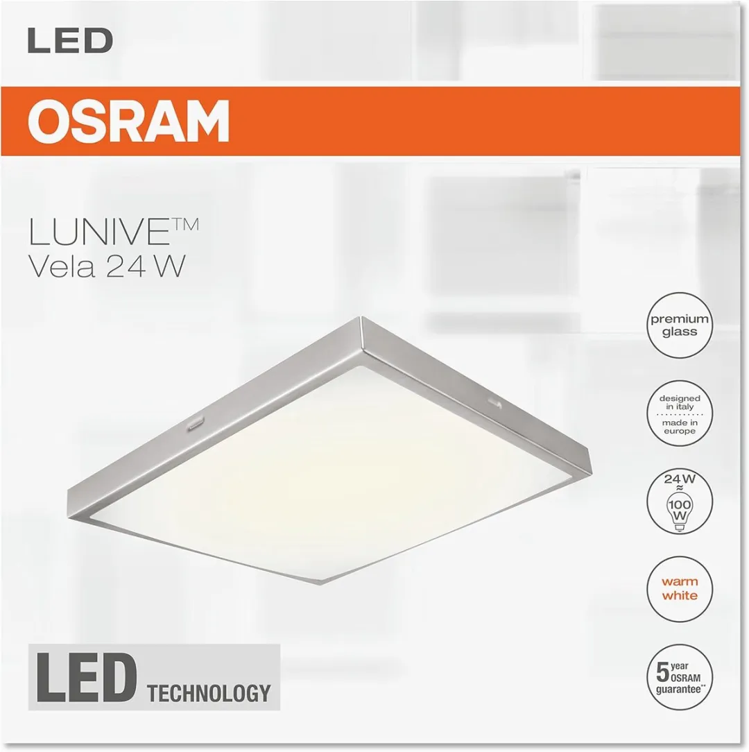 Osram LUNIVE Plafondverlichting 24W - Grijs/Wit