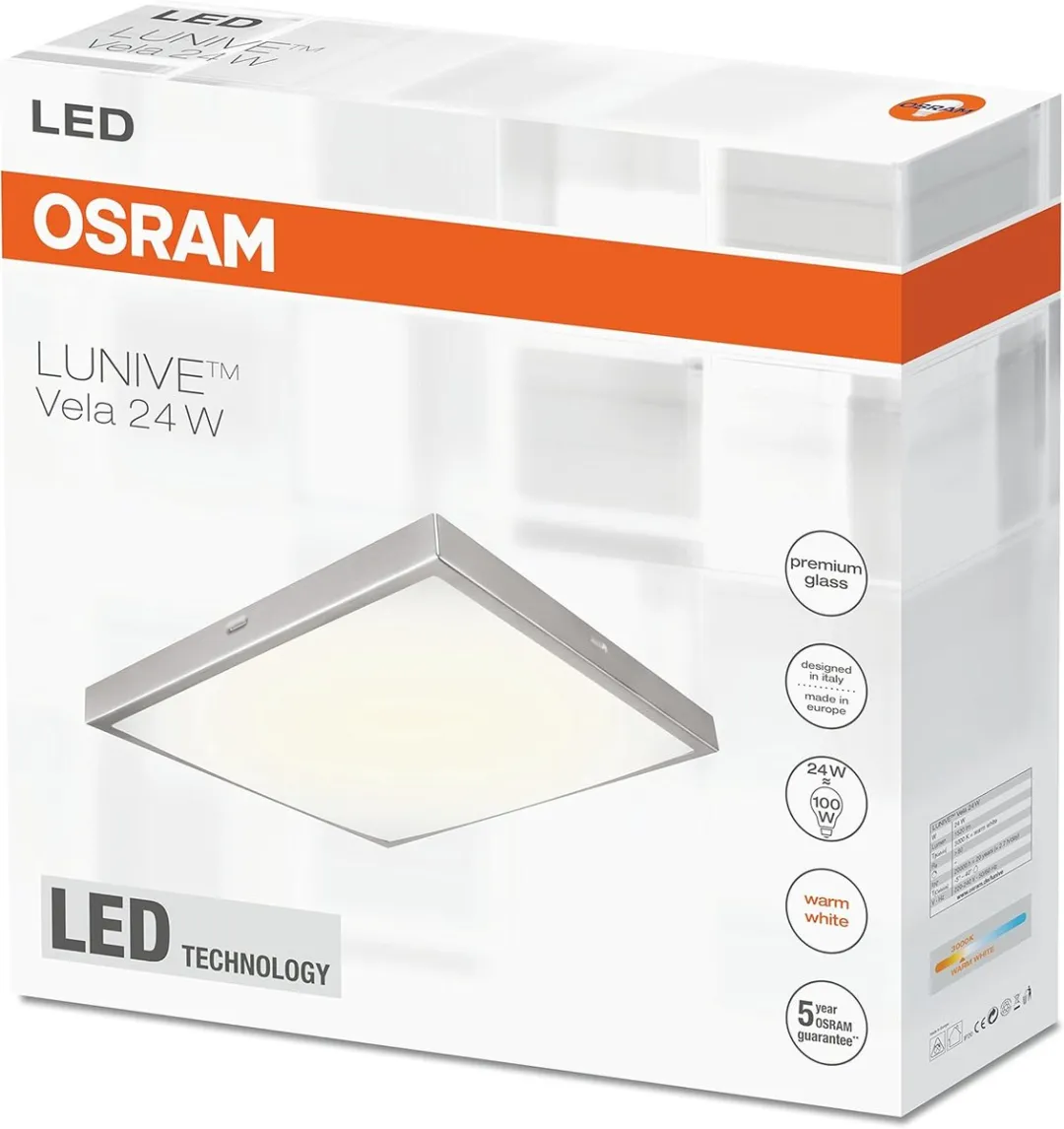 Osram LUNIVE Plafondverlichting 24W - Grijs/Wit