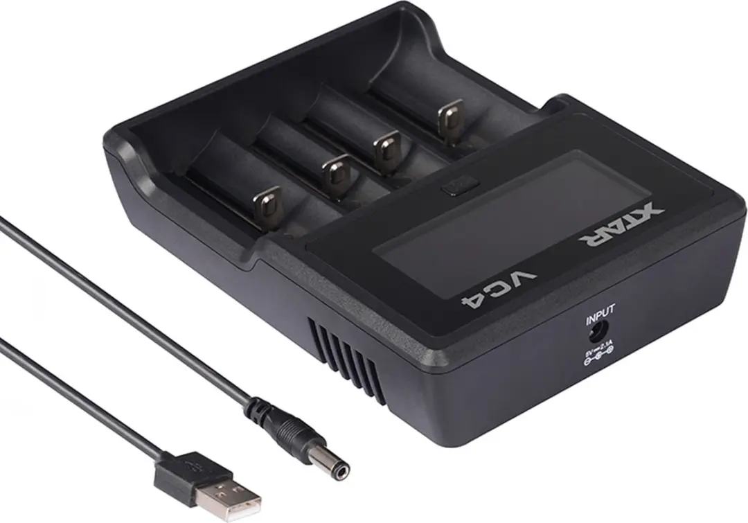 XTAR VC4 USB Acculader - AA/AAA - 4 Slots - afbeelding 3 van 6
