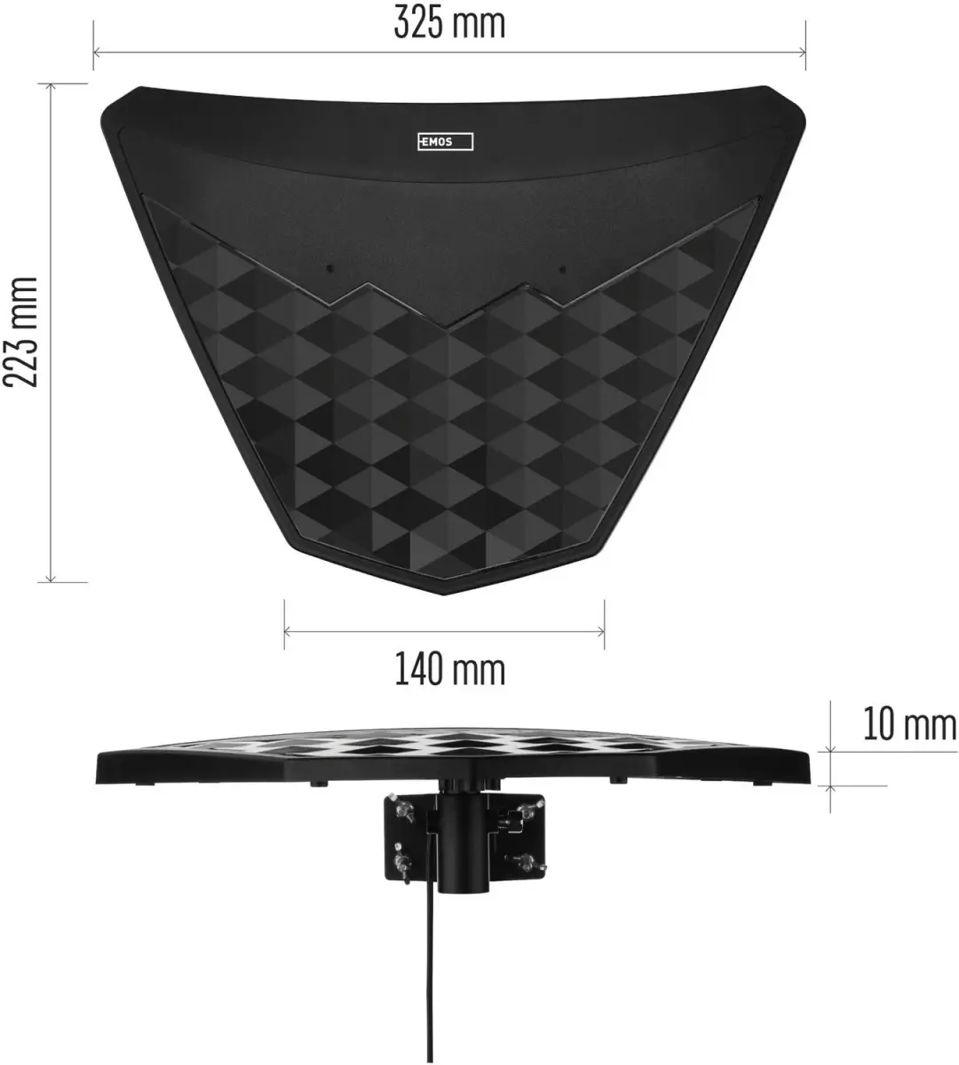 Emos VILLAGE DIO-V750 J0801 Universele antenne - Zilver - afbeelding 4 van 6