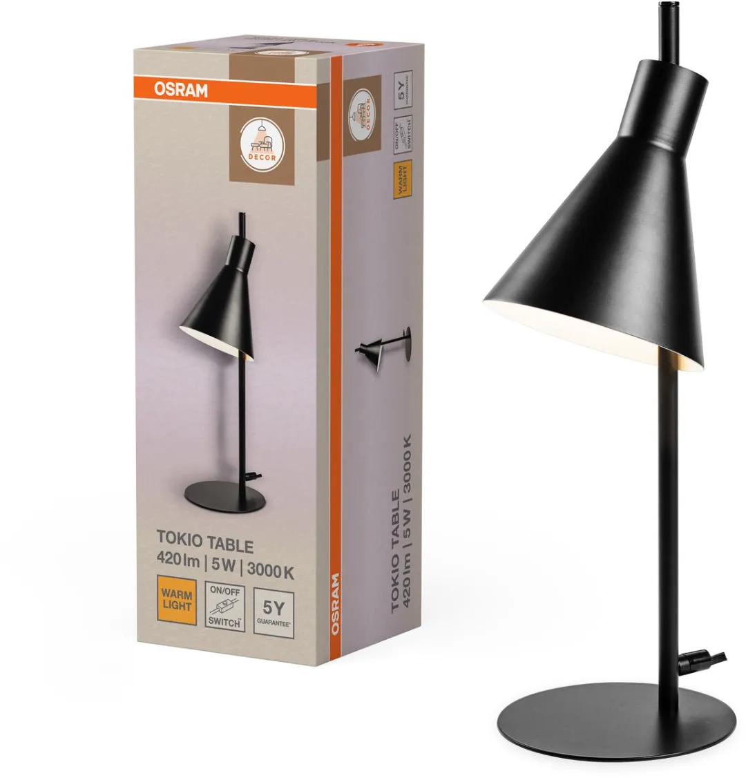 Osram Decor Tokio Wall Wandlamp 5W - 420lm - Zwart - afbeelding 6 van 6