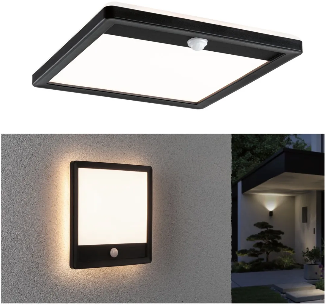 Paulmann LED-paneel Lamina Backlight Schemergestuurd 250x250mm 14,5W - Zwart