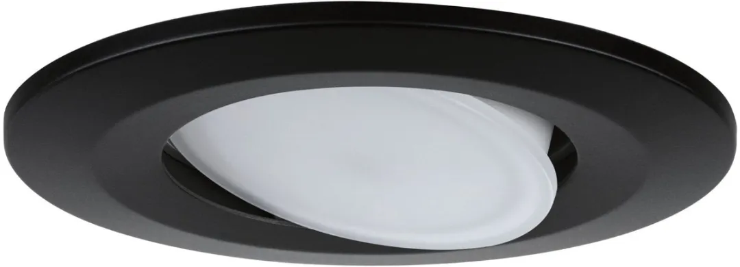 LED-inbouwlamp Calla Basisset zwenkbaar IP65 rond 90mm 30° 10x6W 10x500lm 230V 4000K Zwart mat
