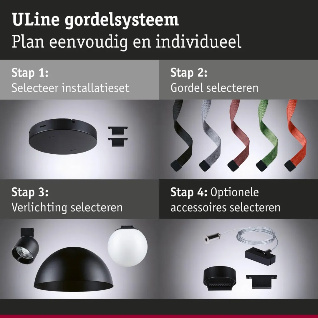 Paulmann ULine Riem Basisset 5m 60W - Zwart
