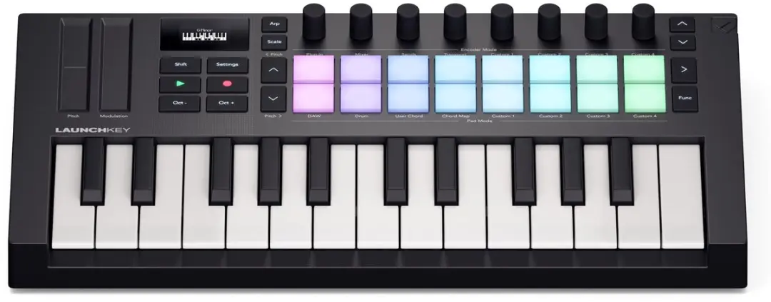 Novation Launchkey Mini 25 MK4 MIDI Keyboard - Zwart - afbeelding 3 van 6