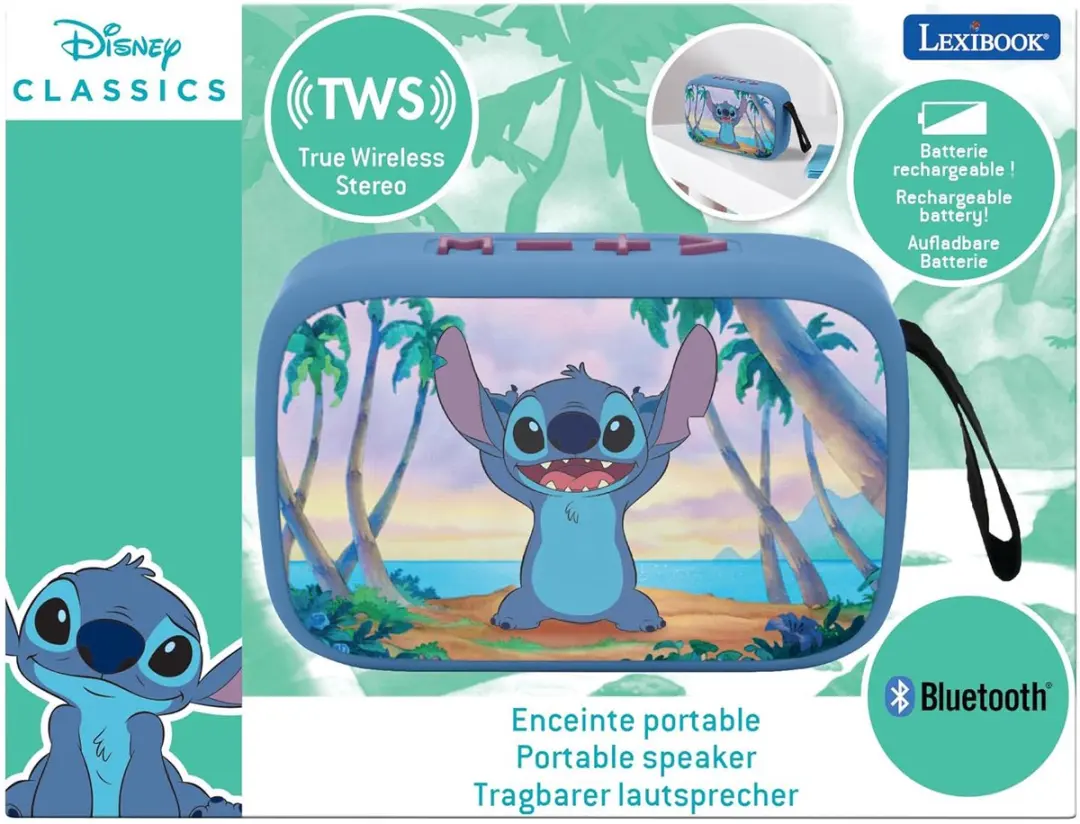 Lexibook Stitch BT018D Bluetooth Luidspreker - Blauw - afbeelding 4 van 6