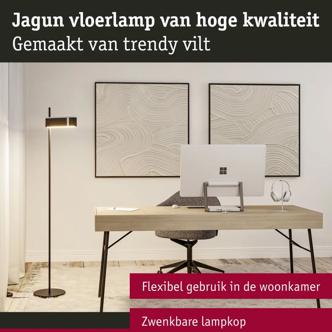 Paulmann Jagun Tunable White LED Staande Lamp 1250lm - Antraciet