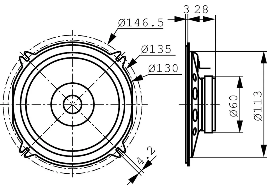 Visaton FR 12 2060 Breedband-luidspreker - 4 Ohm 15W - afbeelding 4 van 5