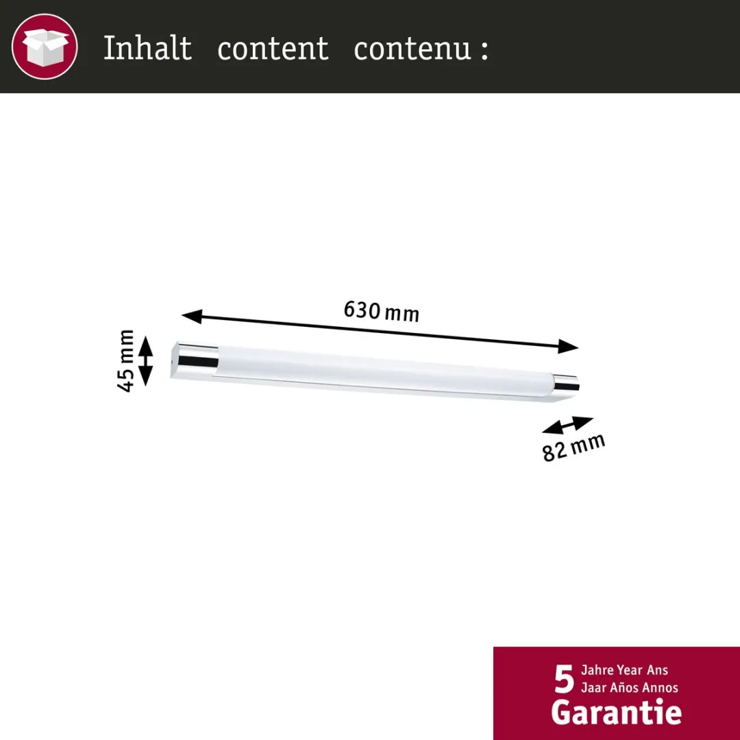 Paulmann LED Spiegellamp Mizar IP44 3000K 835lm - Chroom/Wit - afbeelding 6 van 6