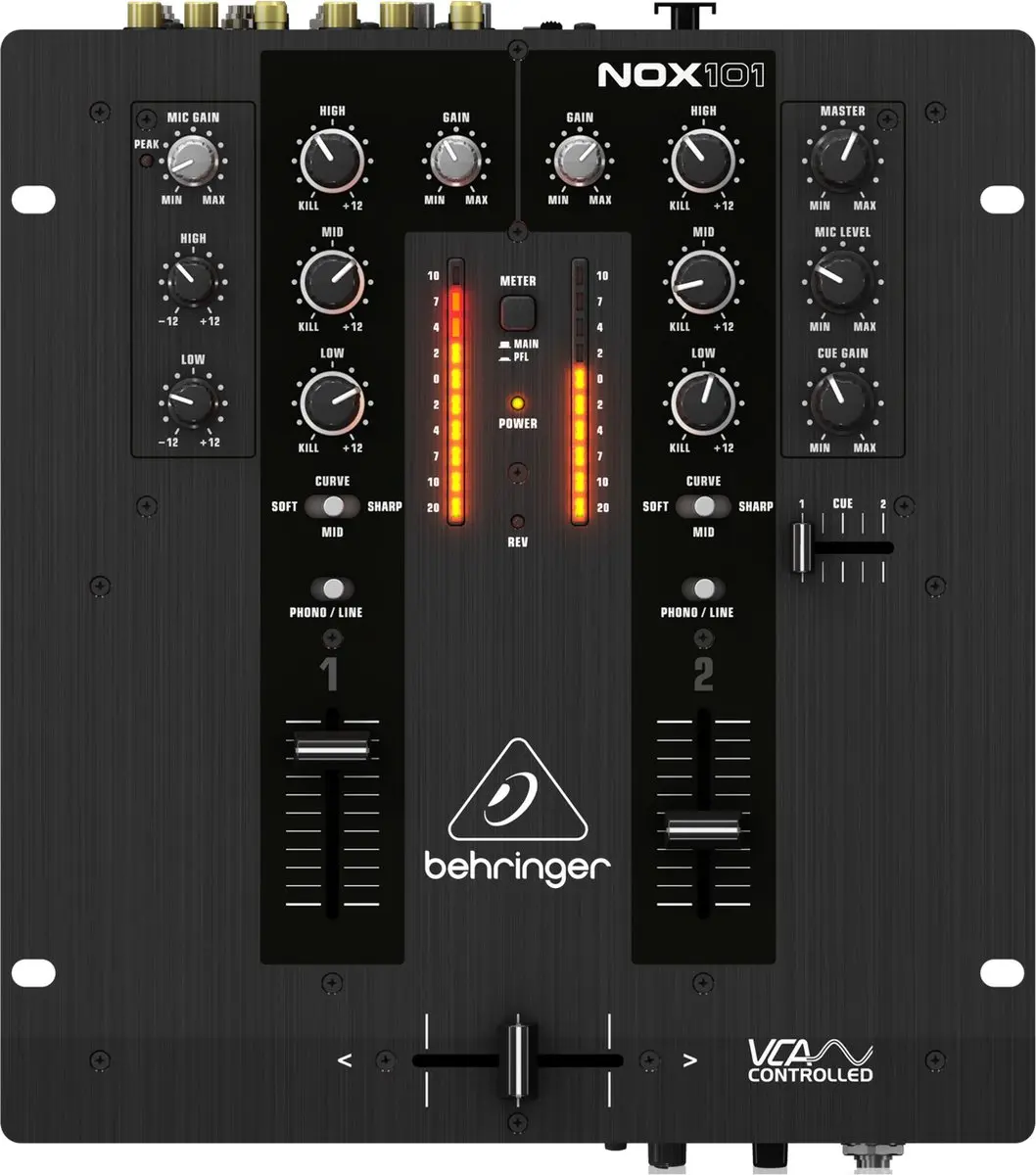 Behringer NOX101 DJE0004724-000 2-kanaals Battle DJ-mixer - afbeelding 2 van 5