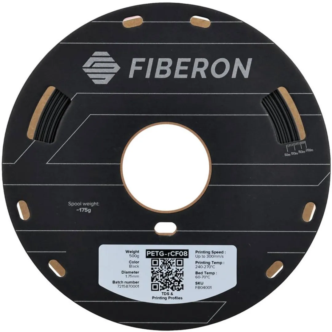 Polymaker Fiberon PETG-rCF Filament 1.75mm - Koolstofvezelversterkt - 500g - Kleurloos