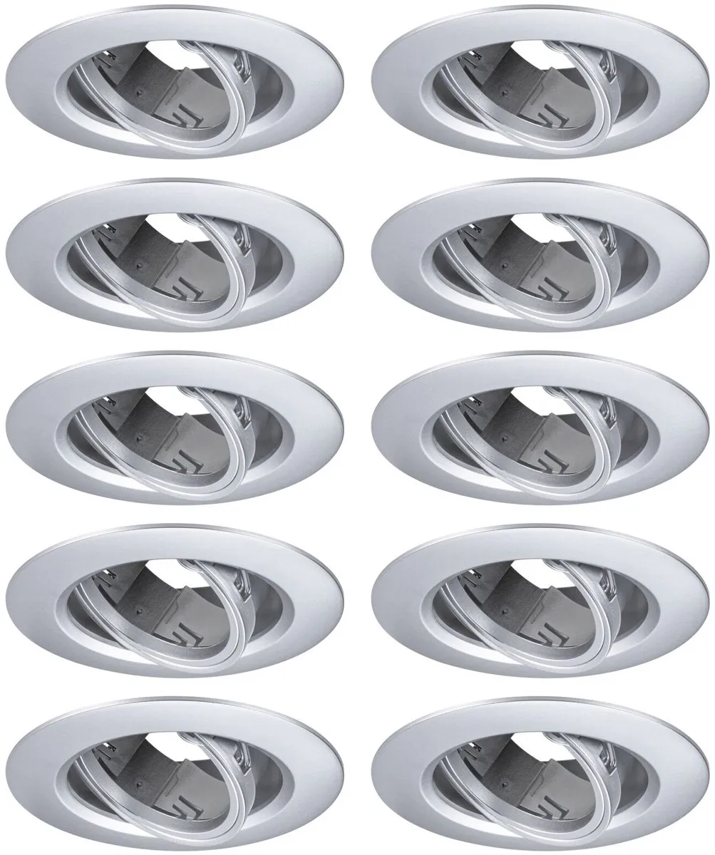 Paulmann Inbouwlamp Set 10x GU10 90mm - 10x10W - Chroom mat