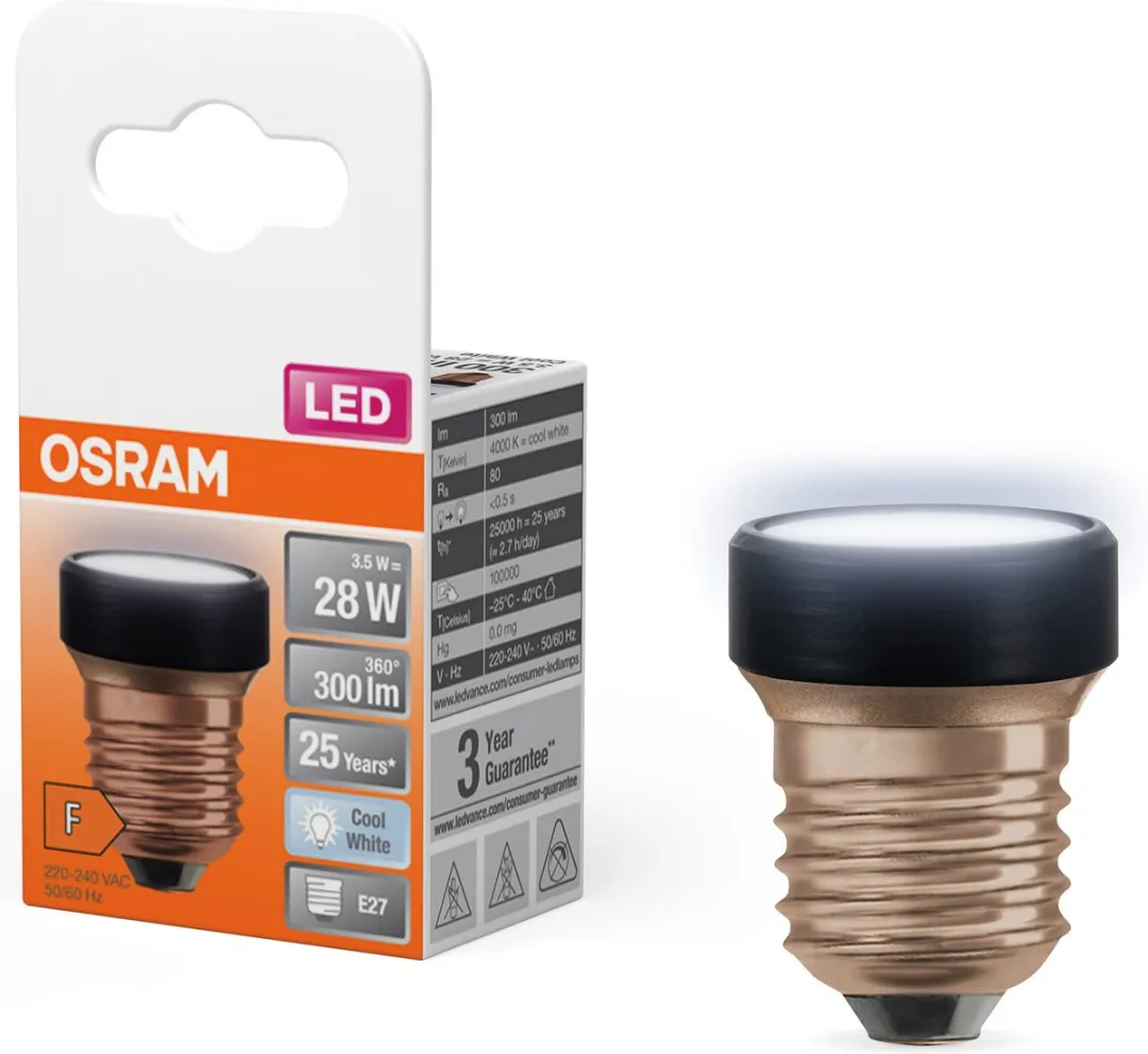 Osram LED E27 3.5W 300lm Koel Wit - Vervangt 25W
