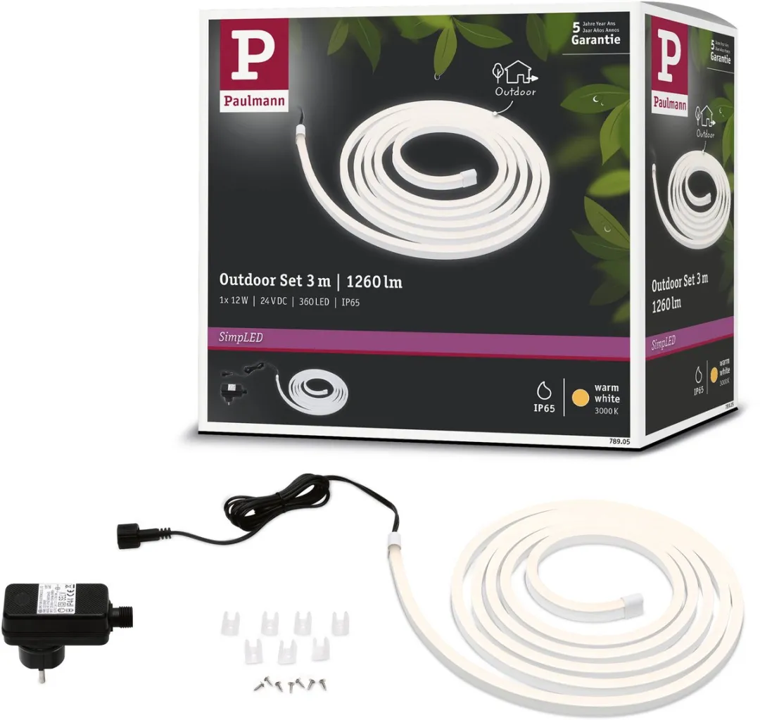 Paulmann SimpLED LED Strip Outdoor 3m IP65 12W 420lm/m 3000K