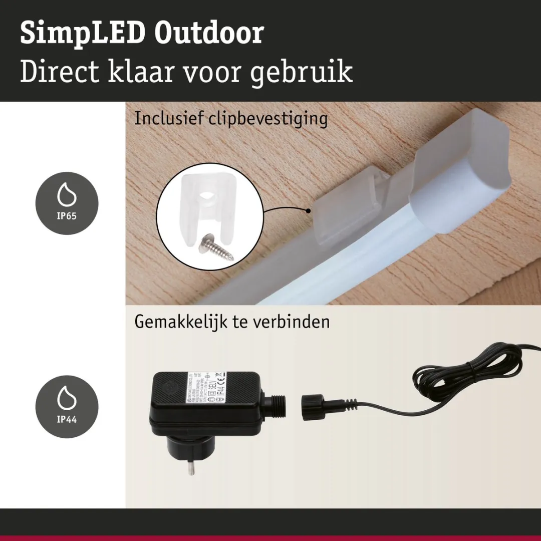 Paulmann SimpLED LED Strip Outdoor 3m IP65 12W 420lm/m 3000K - afbeelding 6 van 6