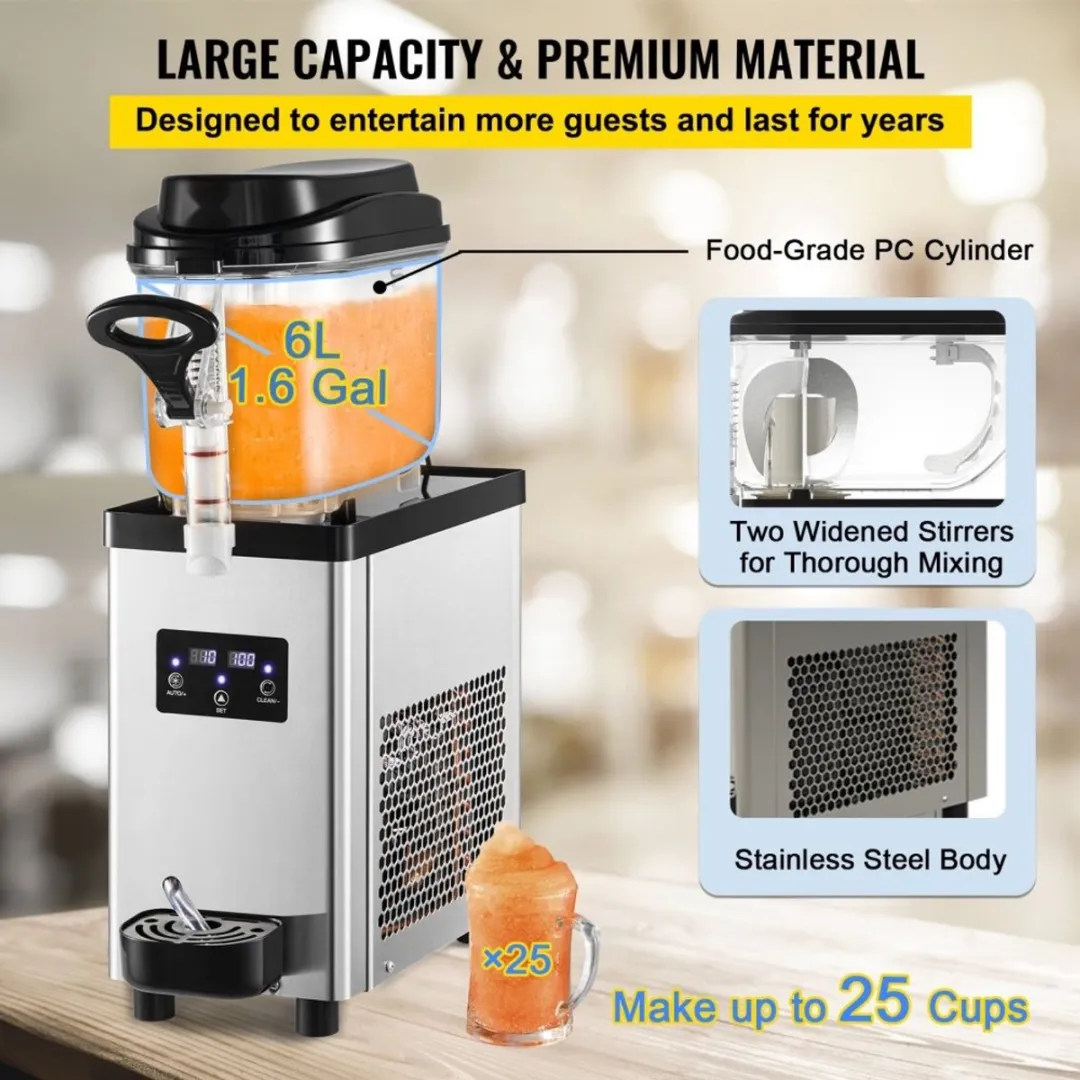 Cisco Commerciële Slushmachine 6L - 705W - RVS