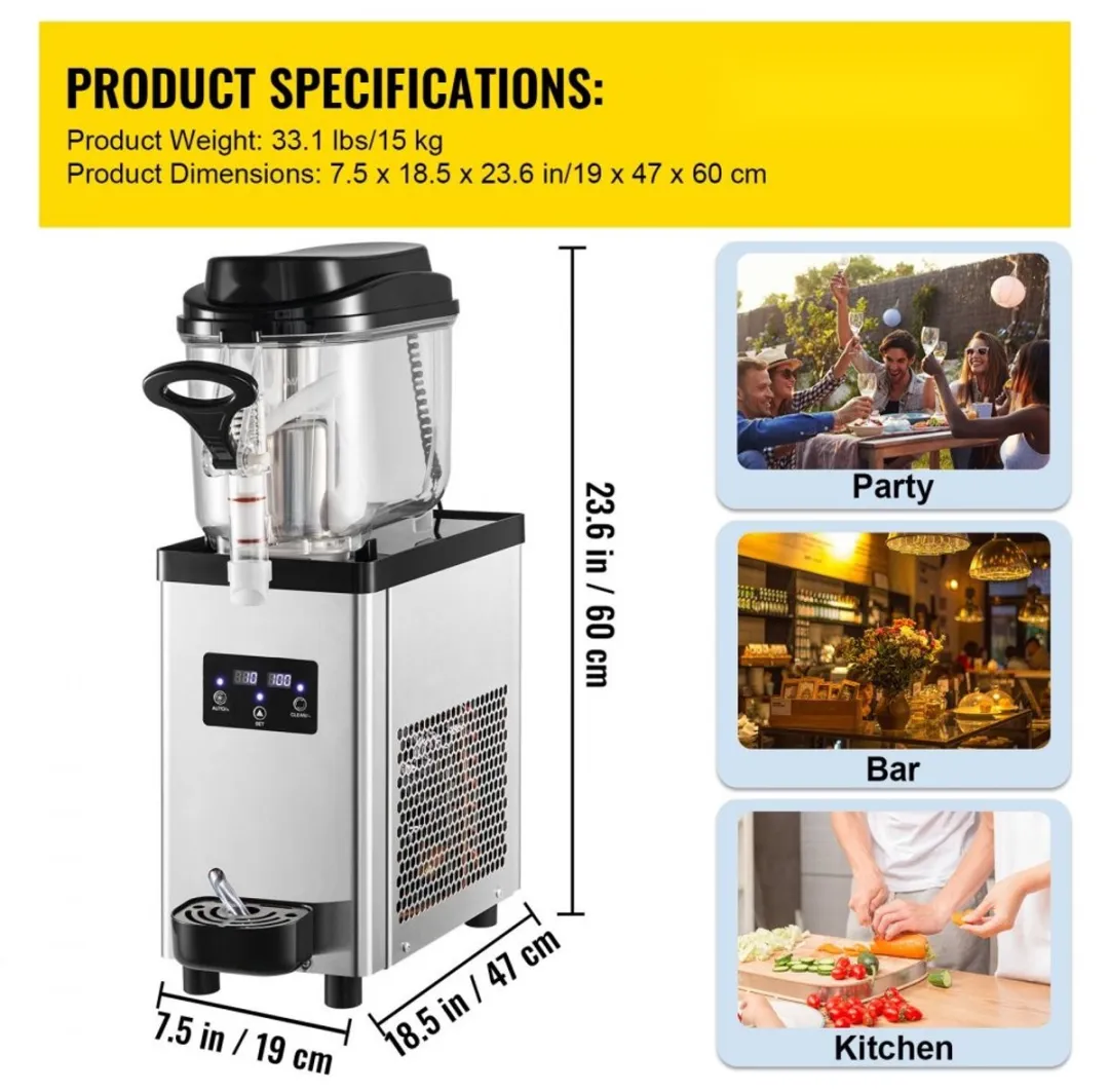 Cisco Commerciële Slushmachine 6L - 705W - RVS
