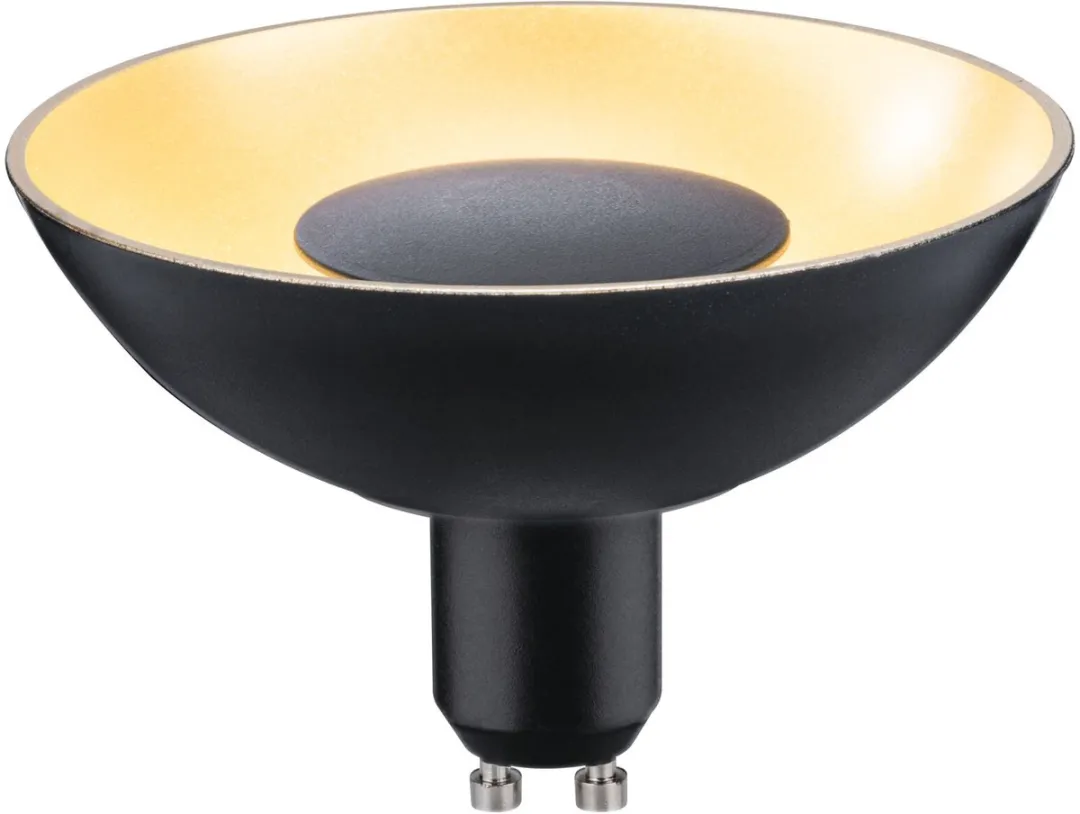 Paulmann LED Reflector 3-Step-Dim GU10 4,9W - 170lm 1900K - Zwart/Goud
