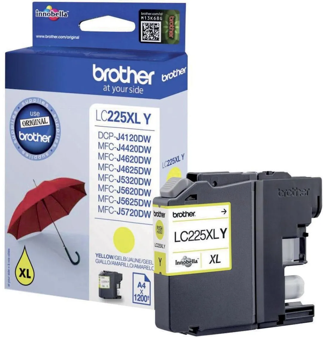 Brother LC-225XLY Inktcartridge Geel
